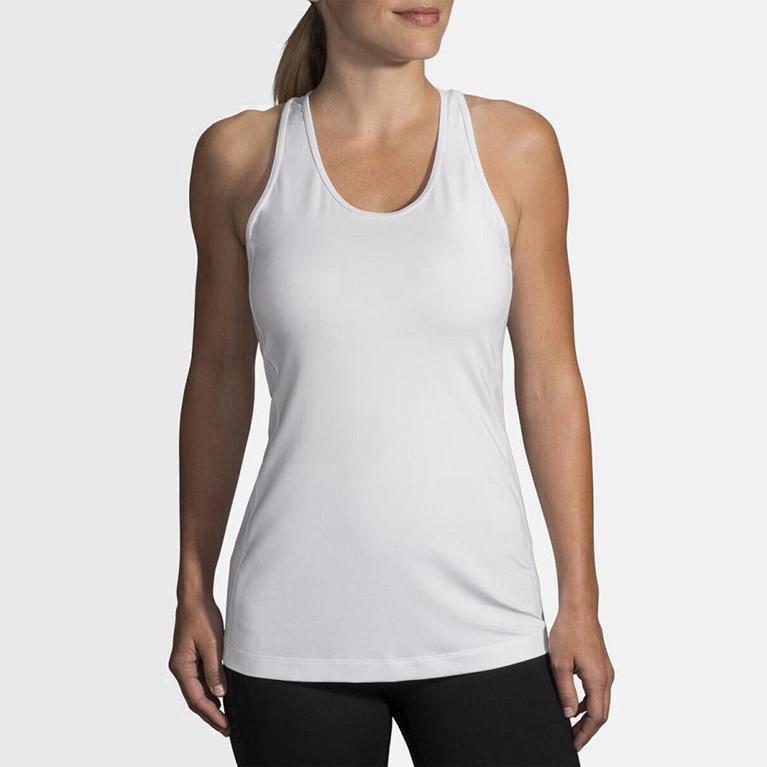 Brooks Pick-Up Womens Running Tank Top - White - Philippines (489065GHV)